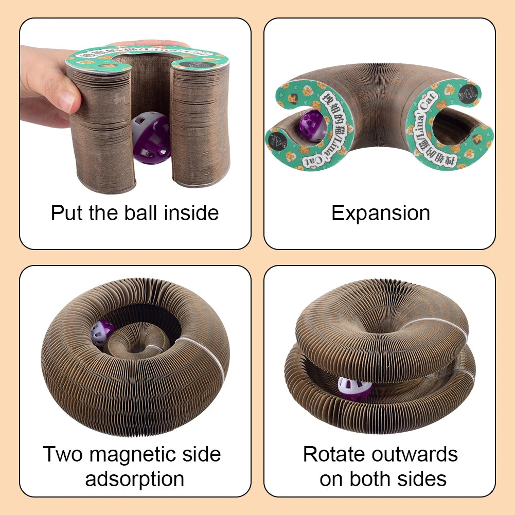 Interactive Tower Cat Toy Turntable Roller Balls Toys for Cats Kitten Teaser Puzzle Track Toy Pets Training Supplies Accessories