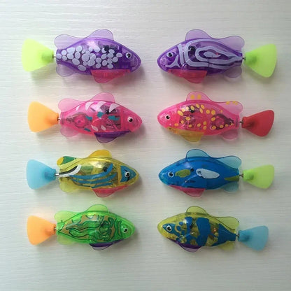 New Cat Toy LED Interactive Swimming Robot Electronic Fish Toys Cute Styling Glowing Simulation Electric Fish Toy Pet Products
