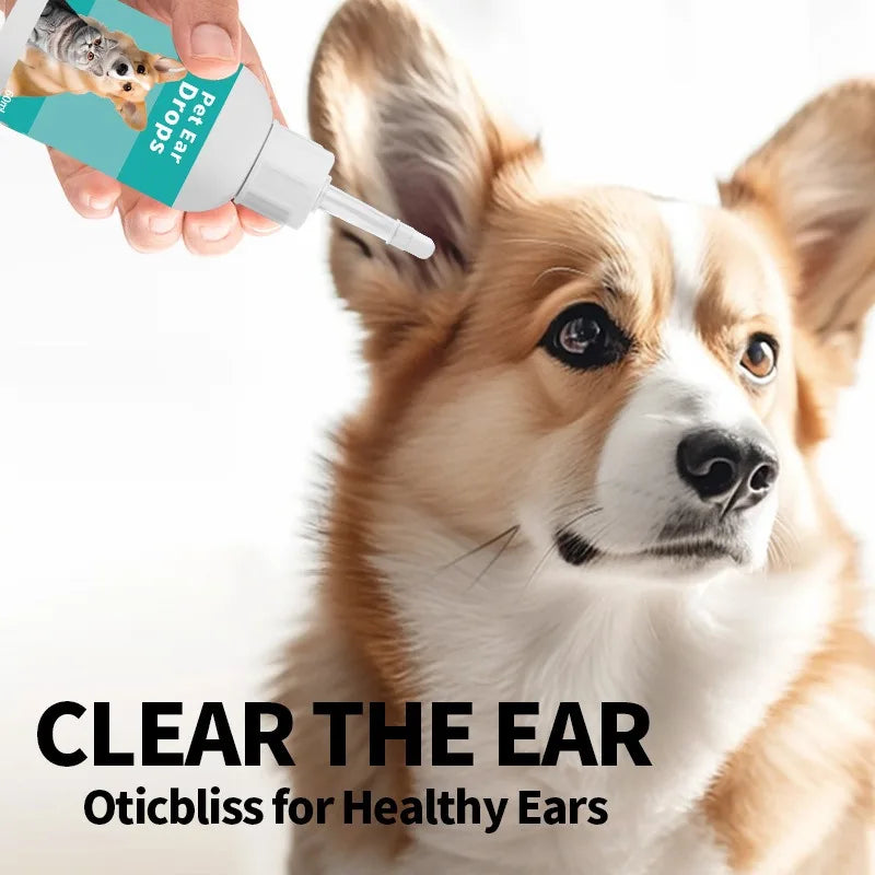 Pet ear wash Cats and dogs ear water cleaning ear mite ear drops ear drops Department care pet cleaning products