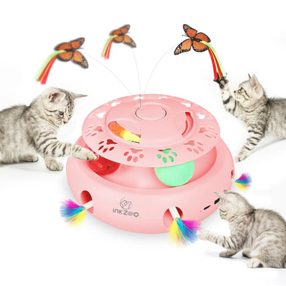 Interactive Cat Whack A Mole Toy – Automatic 7 Hole Mouse Game for Indoor Cats