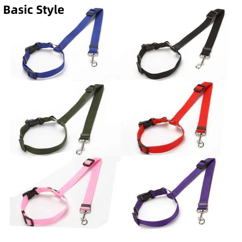 New Solid Two-in-one Dog Harness Leash Pet Car Seat Belt BackSeat Safety Belt Adjustable for Kitten Dogs Collar Pet Accessories