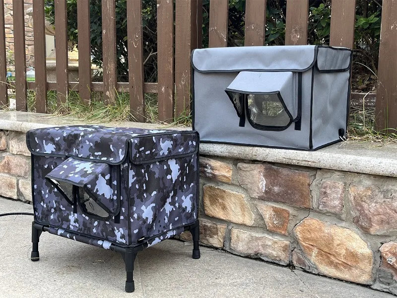 Outdoor Waterproof Cat House Warm Heated Winter Cat House Insulated Outside Foldable Cats Nest Tent Sleeping Extra Large Pet