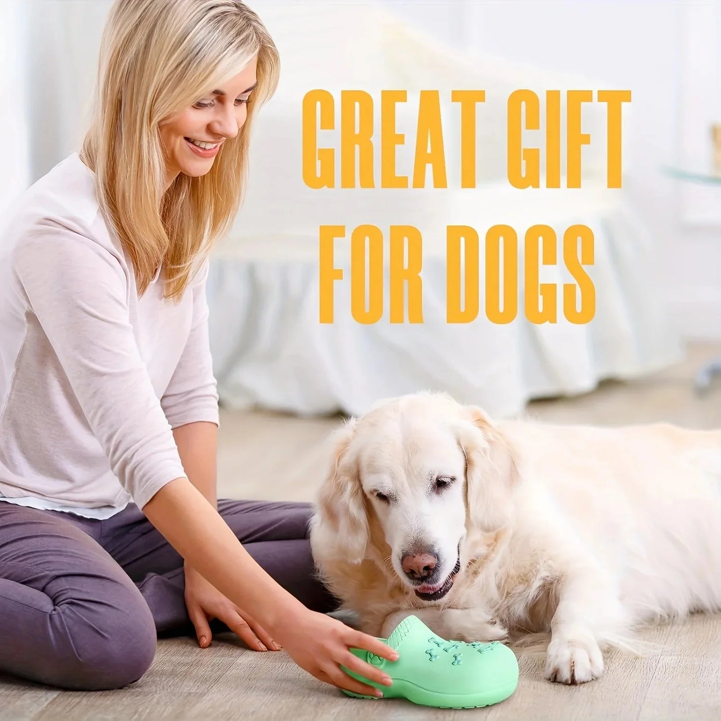Dog Squeaky Latex Slipper Durable Chew Toy Teeth Cleaning Training Indoor Outdoor Play Small Medium Large Dogs Pet Supplies
