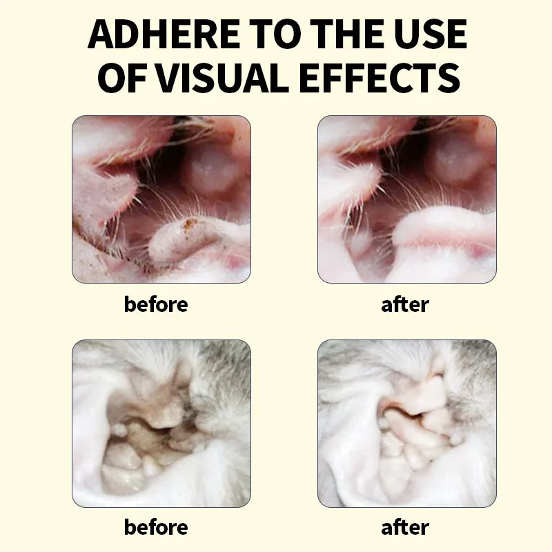 Pet ear wash Cats and dogs ear water cleaning ear mite ear drops ear drops Department care pet cleaning products