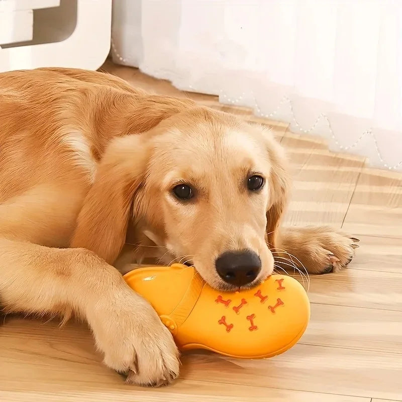 Dog Squeaky Latex Slipper Durable Chew Toy Teeth Cleaning Training Indoor Outdoor Play Small Medium Large Dogs Pet Supplies