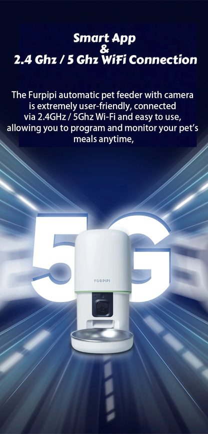 1080P HD Camera Automatic Cat Feeder with 5GWiFi Tuya Pet Cat Smart Food Kibble Dispenser Auto Feeder For Cats Dog Accessories