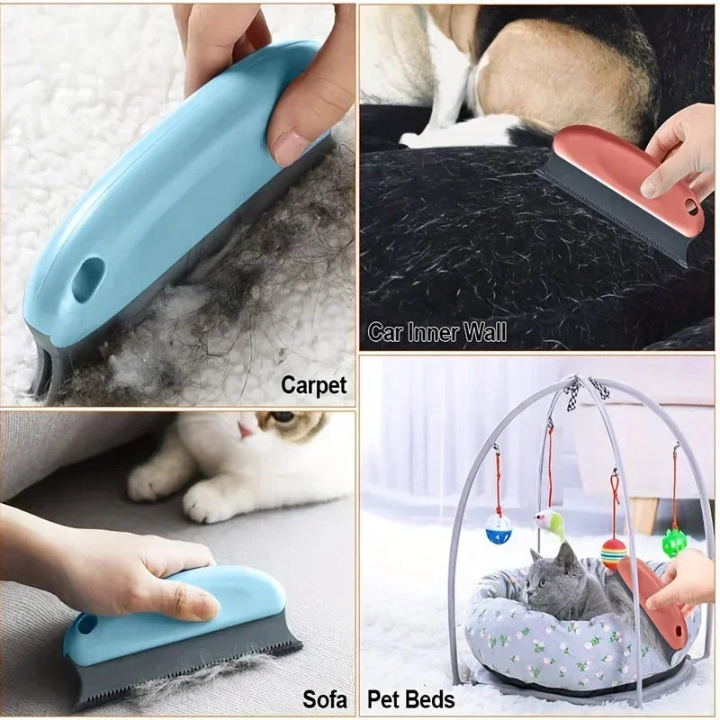 Multi Functional Pet Hair Removal Brush – Durable Slicker Cleaning Tool for Home and Dogs