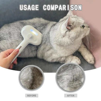 3 in 1 Electric Pet Hair Brush – Steam Spray Massage Comb for Dogs and Cats Hair Removal