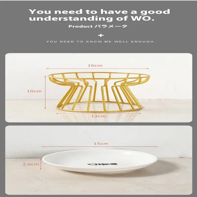 Ceramic Raised Pet Bowl Food Water Treats For Cats &amp Doggie Cat Stand Bowl Dogs Supplies Outdoor Feeding Drinking Accessories