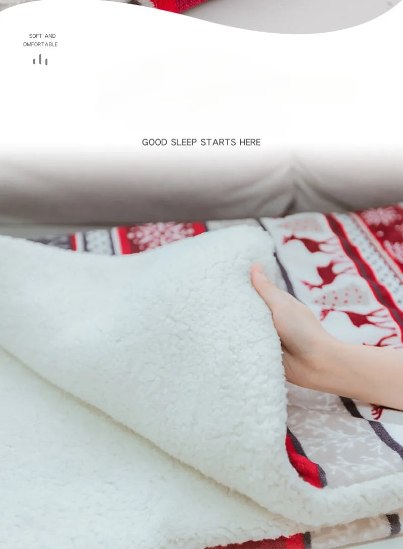 Christmas Dog Pad Thick Flannel Warm Blanket Leopard Print Blanket Dog Pad Camel Foot Pad Thick Cage Pad Pet Blanket Dog Beds