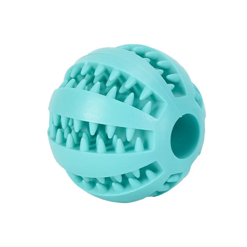 Interactive Rubber Dog Toy Ball – Chewable Silicone Treat Feeder for Dogs and Cats