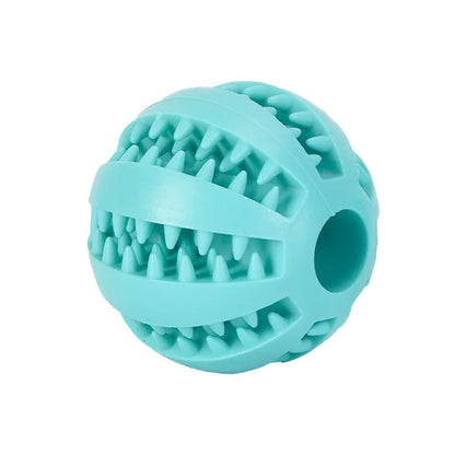 Interactive Rubber Dog Toy Ball – Chewable Silicone Treat Feeder for Dogs and Cats