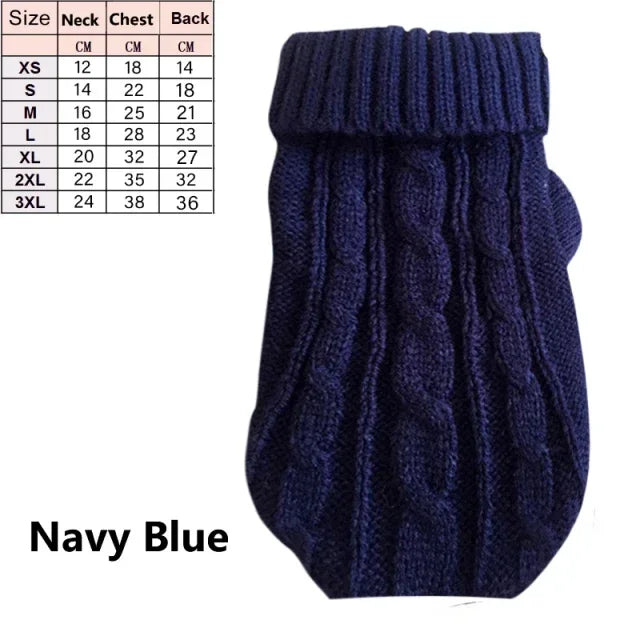 Dog Winter Clothes Knitted Pet Clothes For Small Medium Dogs Chihuahua Puppy Pet Sweater Yorkshire Pure Dog Sweater Ropa Perro