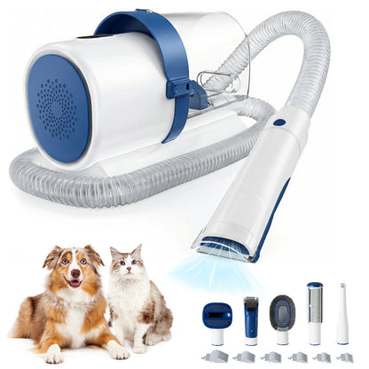 2.5L Pet Grooming Vacuum Kit – Cordless Low Noise Dog Clippers with 5 Tools and 3 Suction Modes