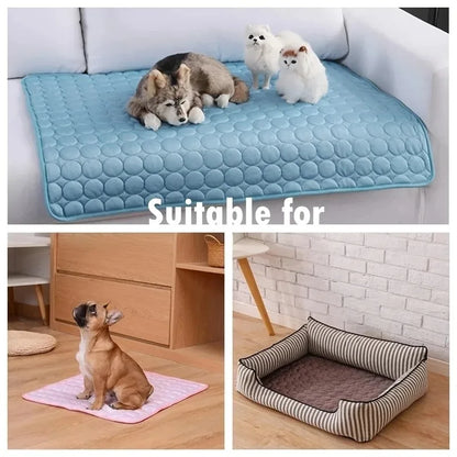 Dog Cooling Mat – Extra Large Summer Cooling Bed for Dogs and Cats Sofa Blanket