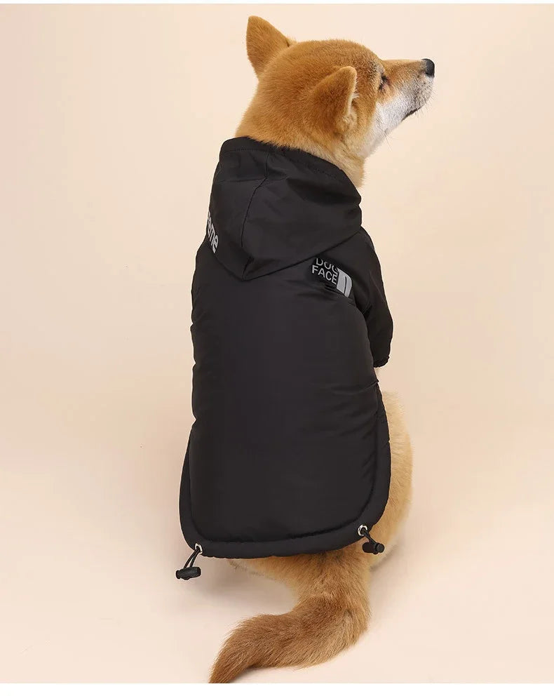 Pet Dog Waterproof Coat Reflective Puppy Warm Cotton Jacket Autumn Winter Hoodie Clothing For Dogs Cats Clothes