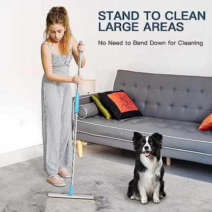 Pet Hair Remover Tool Set – Telescopic Handle Carpet Rake for Dog and Cat Hair Removal