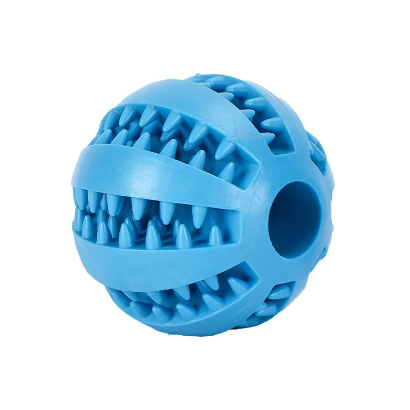 Interactive Rubber Dog Toy Ball – Chewable Silicone Treat Feeder for Dogs and Cats
