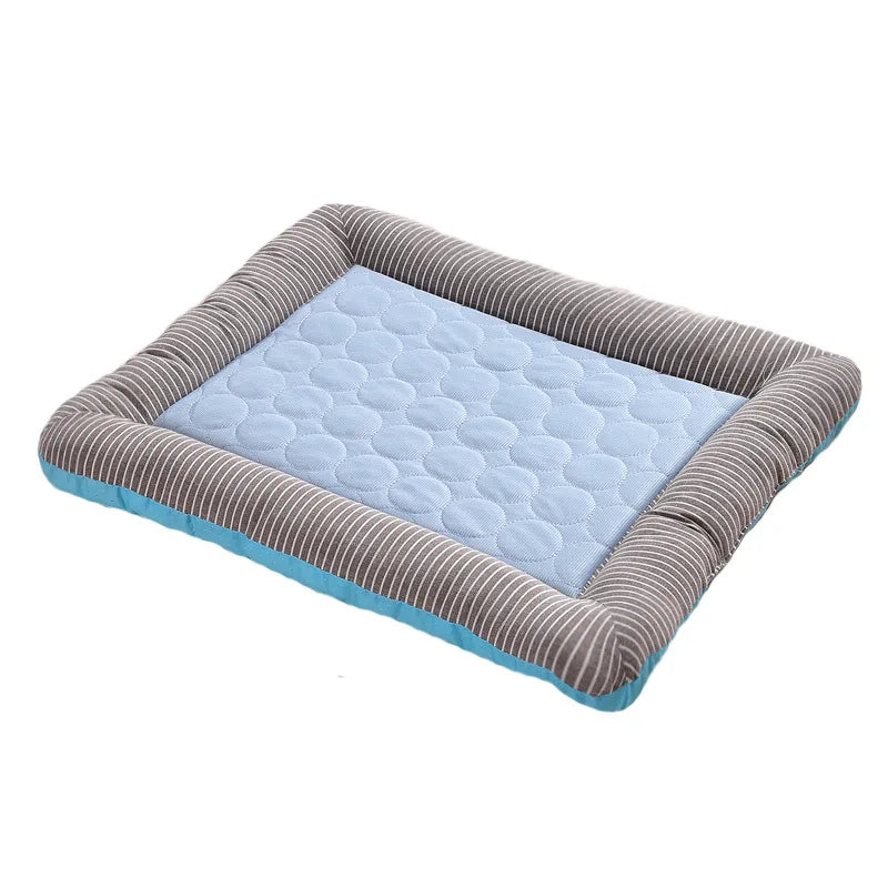 Cooling Pet Mat – Breathable Ice Silk Summer Bed for Dogs, Cats, Puppies and Kittens