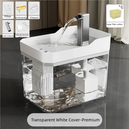 Hot transparent pet water dispenser plug-in automatic water drinker circulating and flowing out water smoothly pet water drinker