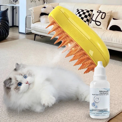 Cat Steam Brush Hair Serum – Pet Grooming Depilation Essence for Cats and Dogs