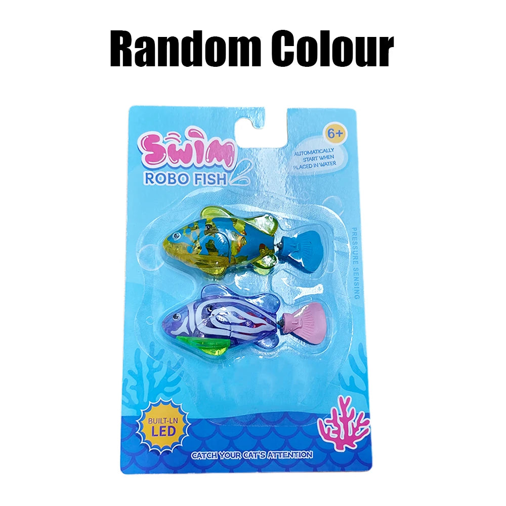 New Cat Toy LED Interactive Swimming Robot Electronic Fish Toys Cute Styling Glowing Simulation Electric Fish Toy Pet Products
