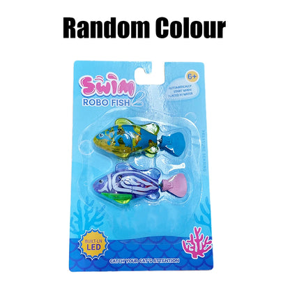 New Cat Toy LED Interactive Swimming Robot Electronic Fish Toys Cute Styling Glowing Simulation Electric Fish Toy Pet Products