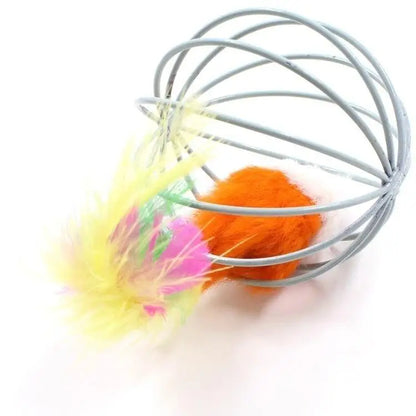 Caged Mouse Cat Toy Ball – Funny Interactive Pet Toy for Cats and Dogs