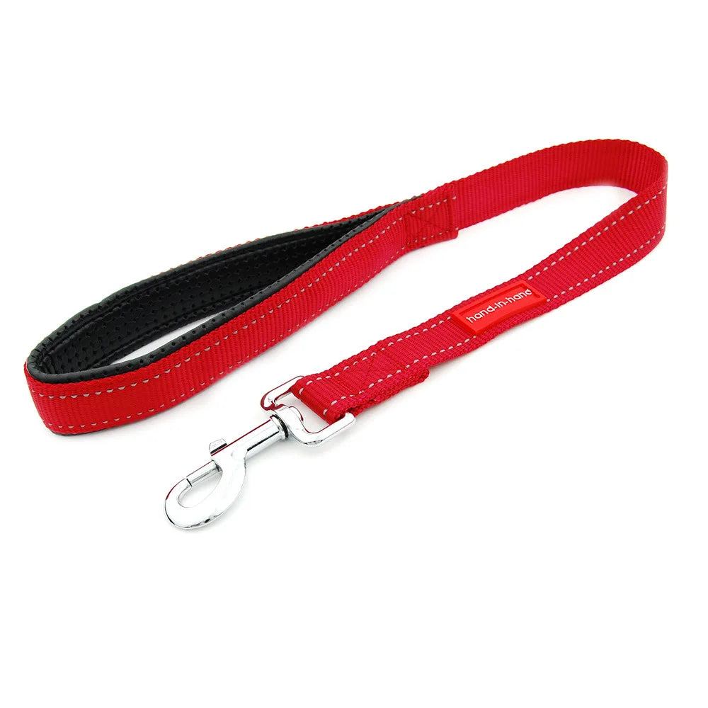 Dog Leash Reflective Short Dogs Leash Nylon Rope Pet Chain Soft Handle Waterproof Leash for Dog Walking Traction Pet Accessories
