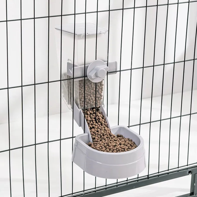 Automatic Hanging Pet Feeder – Cage Water and Food Dispenser for Cats, Dogs, Rabbits and Birds