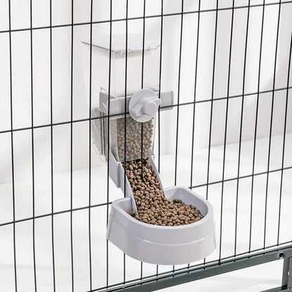 Automatic Hanging Pet Feeder – Cage Water and Food Dispenser for Cats, Dogs, Rabbits and Birds