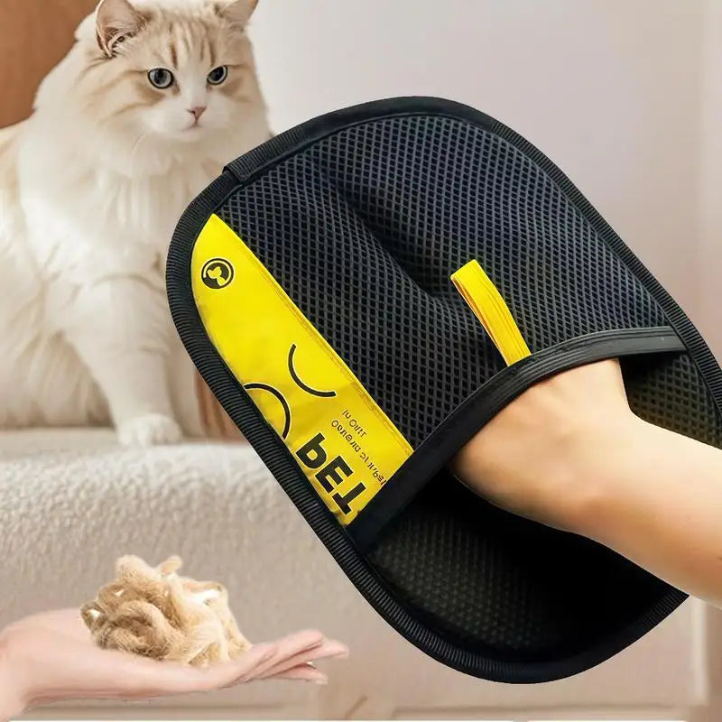 Pet Hair Remover Gloves – Reusable Electrostatic Grooming Mitt for Dogs and Cats