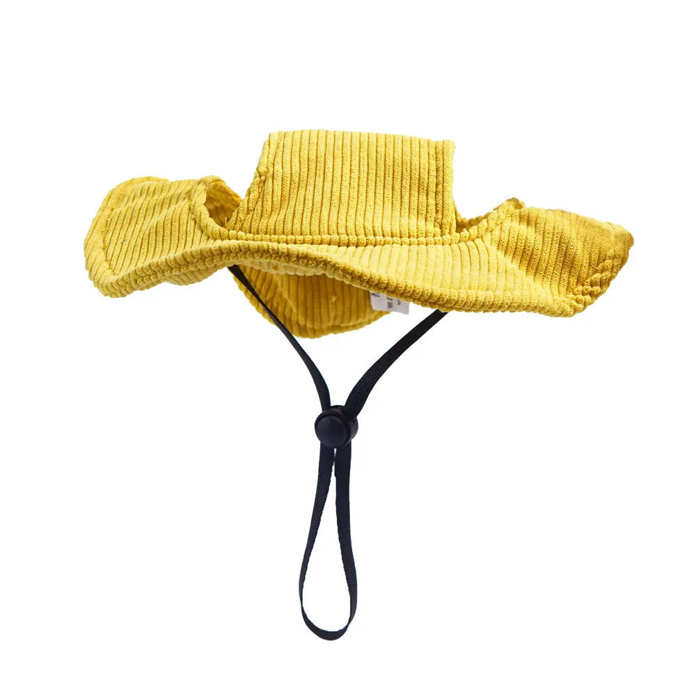 Corduroy Dog Baseball Cap – Adjustable Sun Hat for Small, Medium and Large Dogs