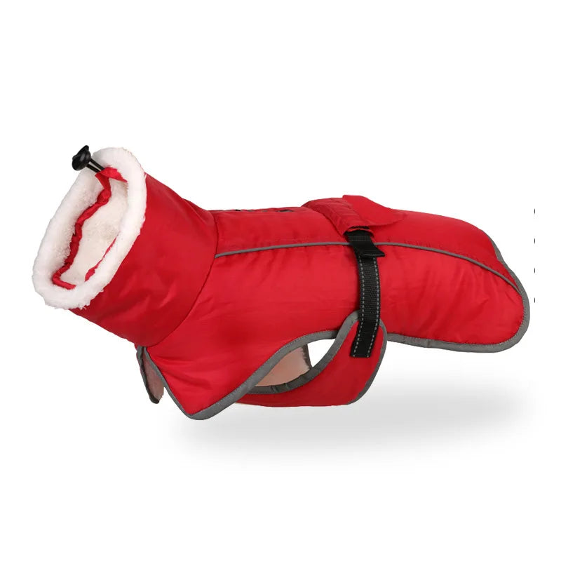Large Dog Jacket Warm Dog Clothes Winter Coat French Bulldog Reflective Dog Cold Weather Coats Pet Snow Jacket