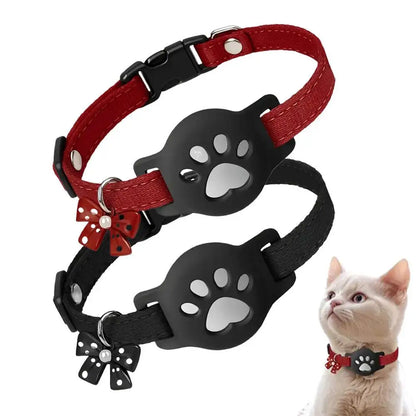 Reflective Pet Collar with AirTag Holder – Waterproof Adjustable GPS Tracker for Cats and Dogs
