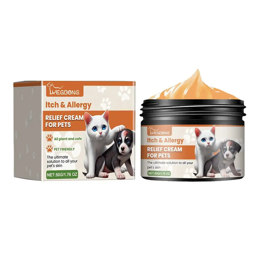 Pet Allergy and Itch Relief Cream for Dogs Cats Skin Health Care Cream 50g Skin Yeast Infections Ringworm Rashes