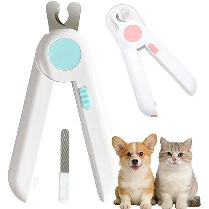 LED Pet Nail Clipper – Safe Quick Trimming Tool for Dogs and Cats with Nail File