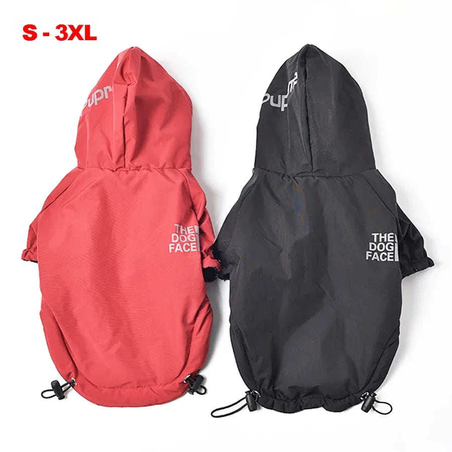 Pet Dog Waterproof Coat Reflective Puppy Warm Cotton Jacket Autumn Winter Hoodie Clothing For Dogs Cats Clothes