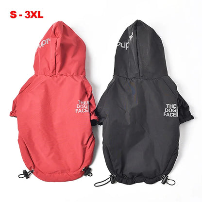 Pet Dog Waterproof Coat Reflective Puppy Warm Cotton Jacket Autumn Winter Hoodie Clothing For Dogs Cats Clothes