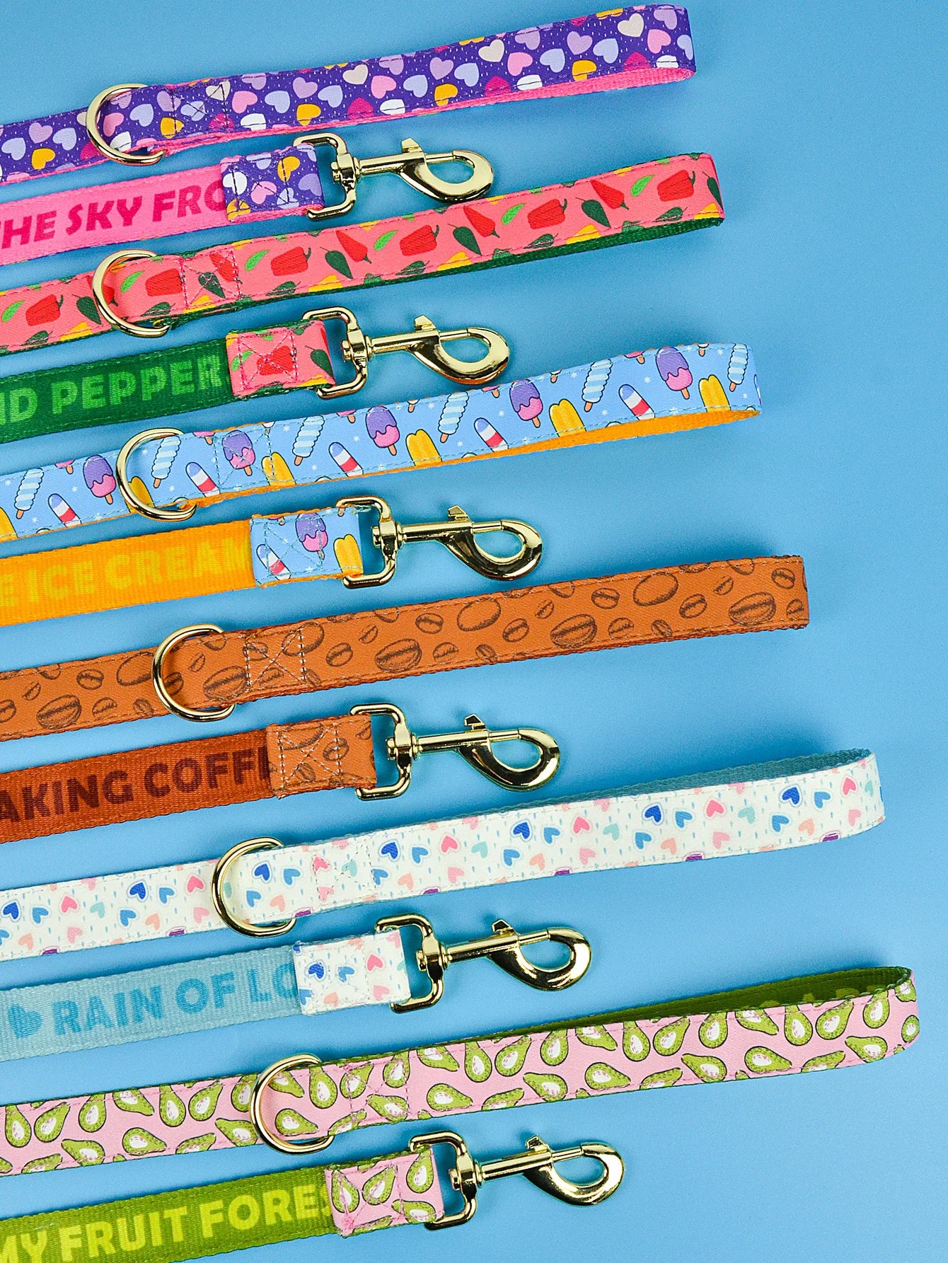 Valentine's Day and New Year Gifts for Dog Lovely Pet Traction Rope Double-Sided Printing Pet Dog And Cat