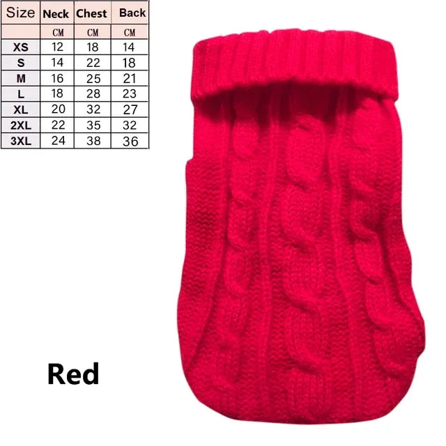 Dog Winter Clothes Knitted Pet Clothes For Small Medium Dogs Chihuahua Puppy Pet Sweater Yorkshire Pure Dog Sweater Ropa Perro