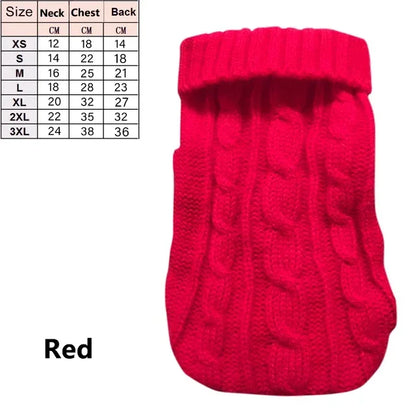 Dog Winter Clothes Knitted Pet Clothes For Small Medium Dogs Chihuahua Puppy Pet Sweater Yorkshire Pure Dog Sweater Ropa Perro