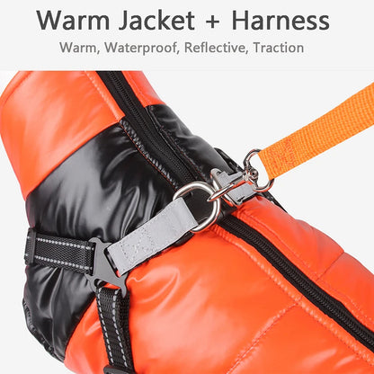 Winter Dog Harness Clothes Waterproof Warm Pet Dog Cotton Coat for Small Large Dogs Jacket French Bulldog Chihuahua Clothing Pug