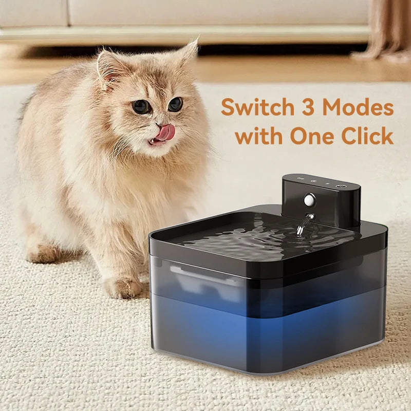 Wireless Automatic Cat Water Fountain – 2600mAh Smart Pet Water Dispenser with Infrared Sensor for Cats and Dogs