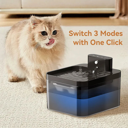 Wireless Automatic Cat Water Fountain – 2600mAh Smart Pet Water Dispenser with Infrared Sensor for Cats and Dogs