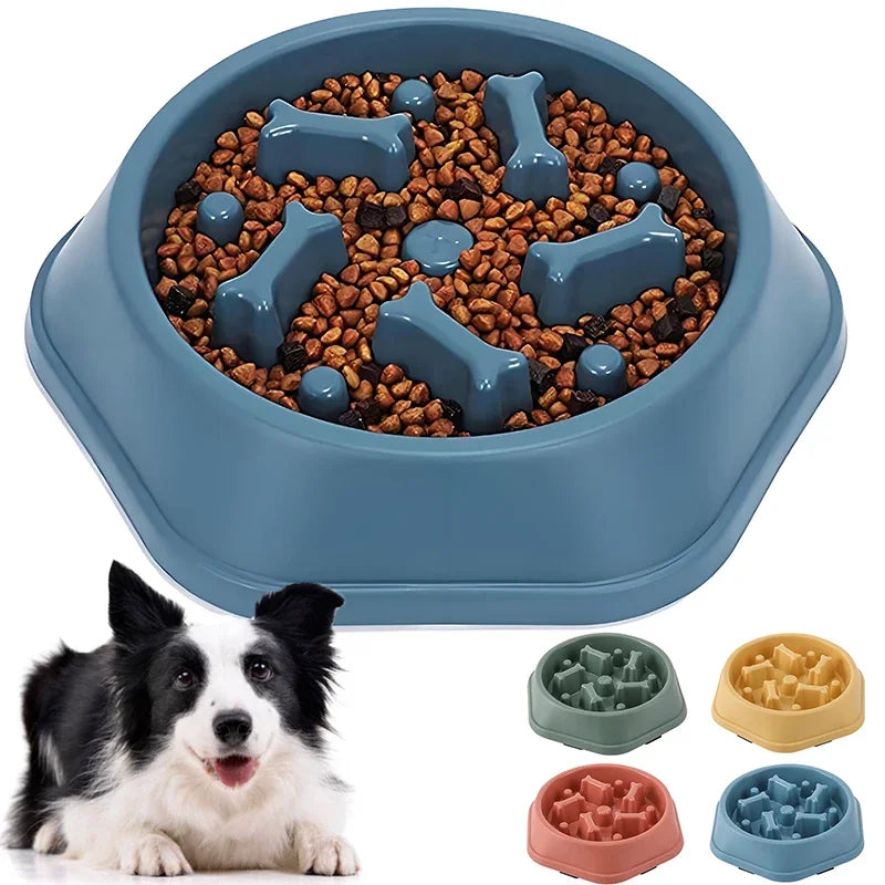 Anti Choking Slow Feeder Dog Bowl – Puzzle Food Dish for Small and Medium Dogs
