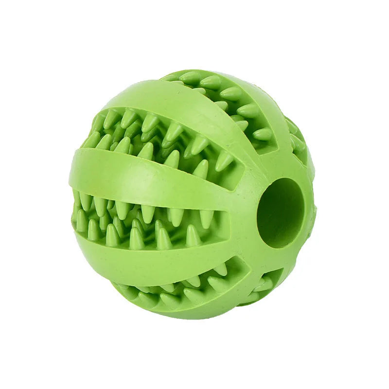 Interactive Rubber Dog Toy Ball – Chewable Silicone Treat Feeder for Dogs and Cats