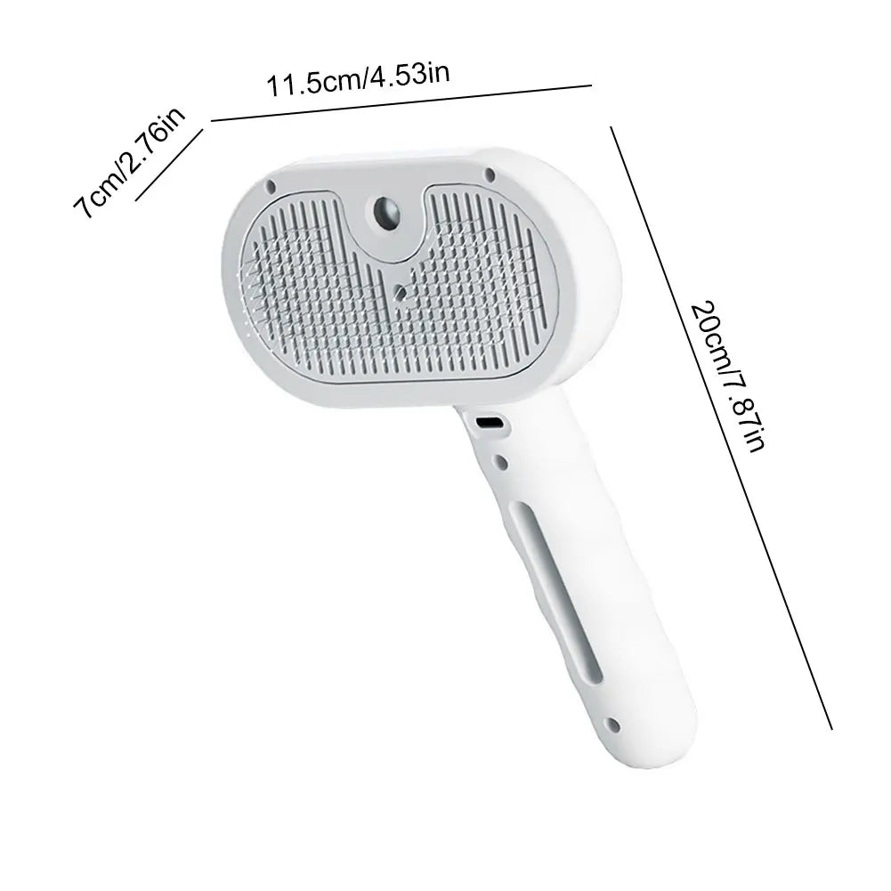 3 in 1 Electric Steam Spray Pet Brush – Anti Tangle Grooming Hair Removal Comb for Dogs and Cats