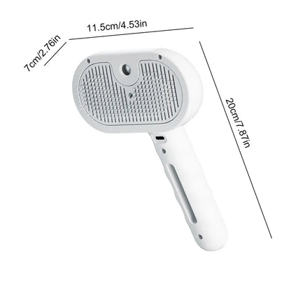 3 in 1 Electric Steam Spray Pet Brush – Anti Tangle Grooming Hair Removal Comb for Dogs and Cats