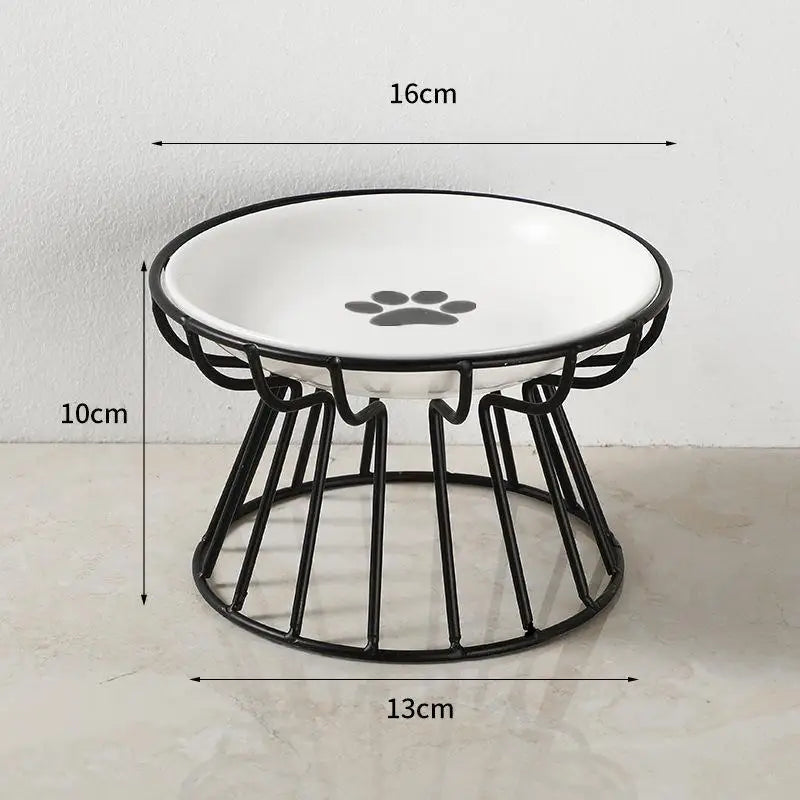 Ceramic Raised Pet Bowl Food Water Treats For Cats &amp Doggie Cat Stand Bowl Dogs Supplies Outdoor Feeding Drinking Accessories
